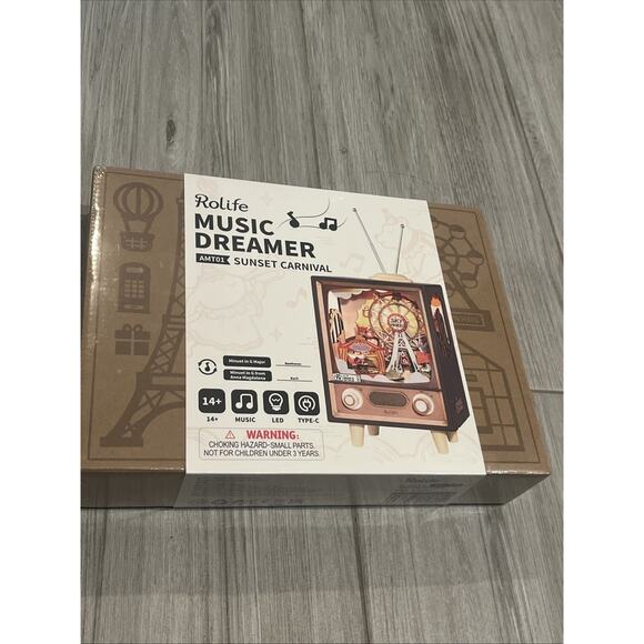 Rolife Sunset Carnival DIY Music Dreamer Box 3D Wooden Puzzle AMT01 - Picture 1 of 7